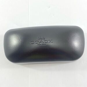 Coach Black Hard Shell Sunglasses Case with Embossed Logo NEW